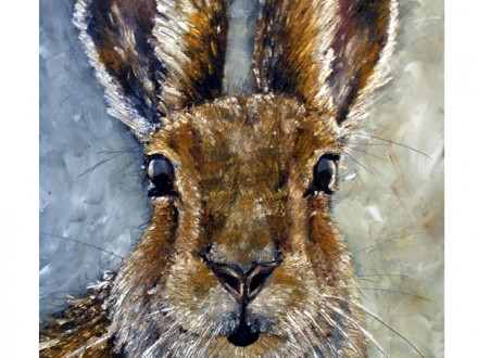 Irish Hare Oil Painting