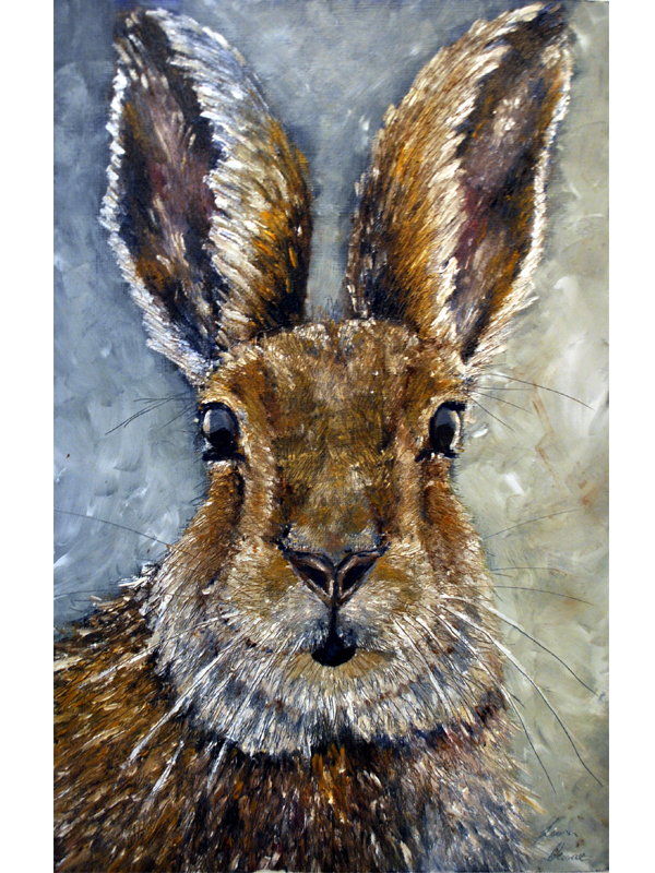 Irish Hare Oil Painting